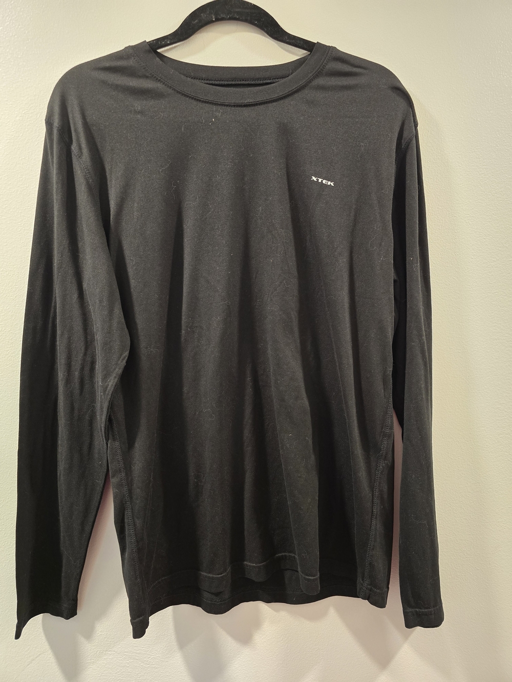Men's Long Sleeve Crew Neck Shirt - Black